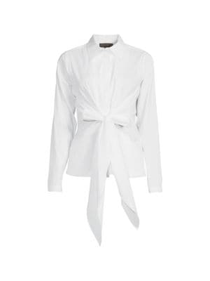 Donna Karan
Tie Front Cotton Shirt