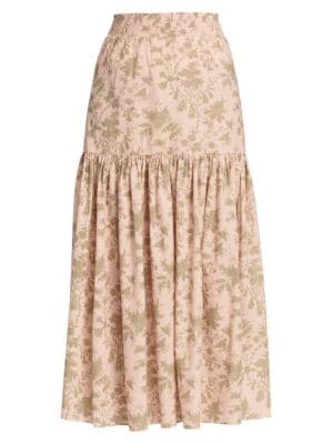 Elie Tahari
Wallpaper Print Stretch Cotton Maxi Skirt