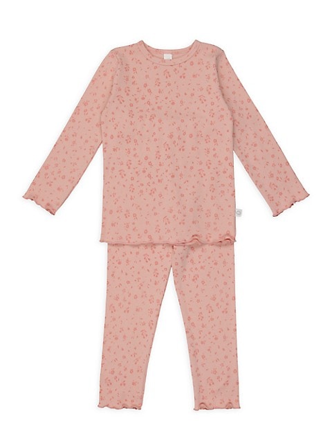 Baby Girl's & Little Girl's 2-Piece Rose Print Lounge Set