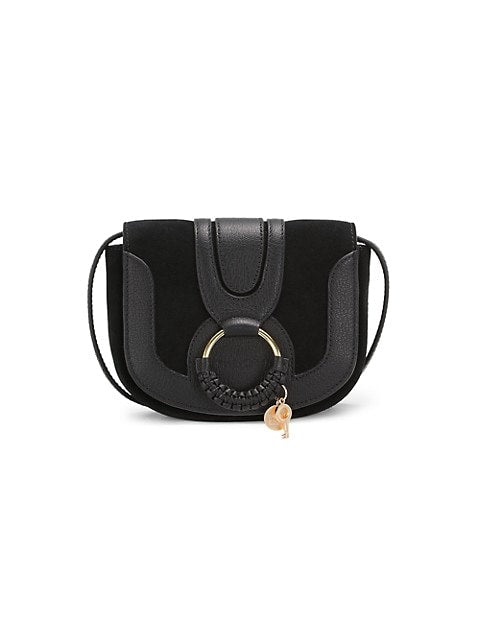 Hana Leather & Suede Saddle Bag