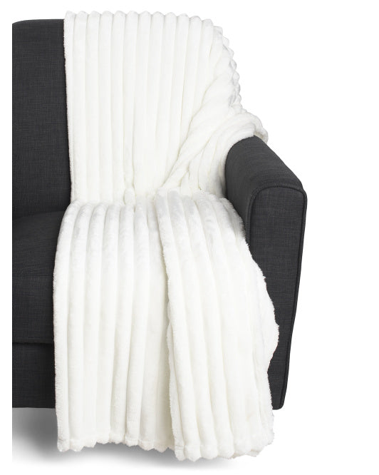 Jacquard Textured Plush Throw