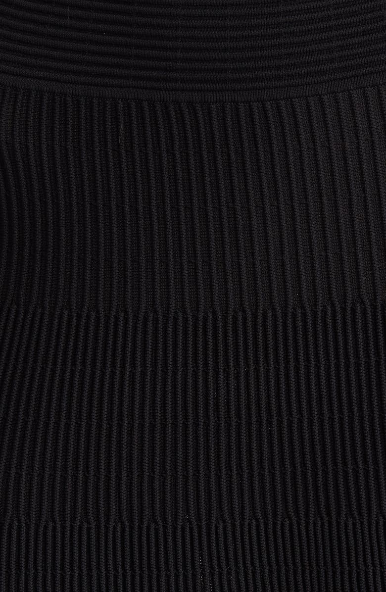 TED BAKER LONDON Latinia Organza Effect Long Sleeve Rib Sweater Dress