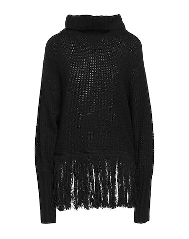 N.O.W. ANDREA ROSATI CASHMERE Turtleneck Black 30% Wool, 30% Viscose, 20% Cashmere, 20% Nylon