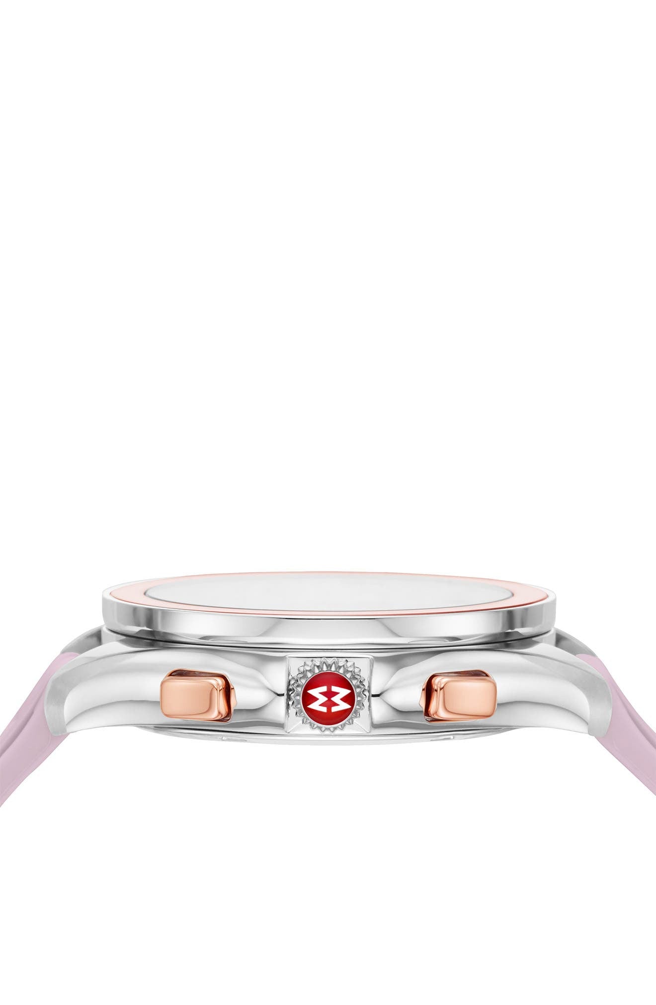 MICHELE Women's Cape Chronograph Lilac Silicone Watch, 38mm, Alternate, color, LILAC