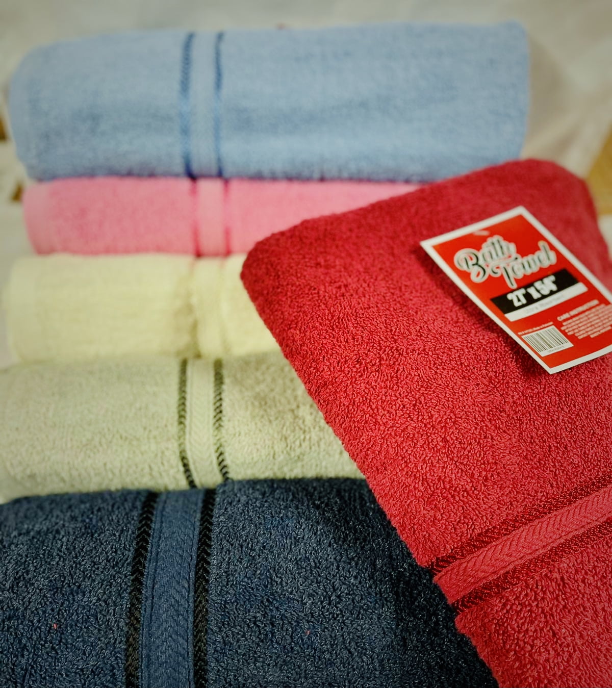 thumbnail image 3 of Springfield Linen Terry Bath Towel 100% Cotton Towels & Washcloths, Multicolor, 6 Pcs / Pack, 3 of 9