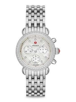 Michele
  36MM CSX Stainless Steel & Diamond Chronograph Watch