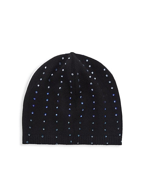 Cashmere Gradient Swarovski Crystal-Embellished Baggy Beanie