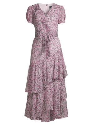 Karl Lagerfeld Paris
 Floral Ruffle Midi Dress