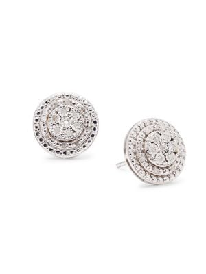 Effy ENY
 Sterling Silver & 0.09 TCW Diamond Stud Earrings