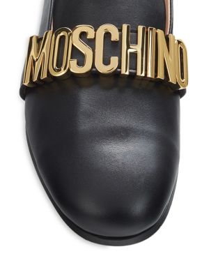 Moschino Couture!
 Logo Leather Loafers