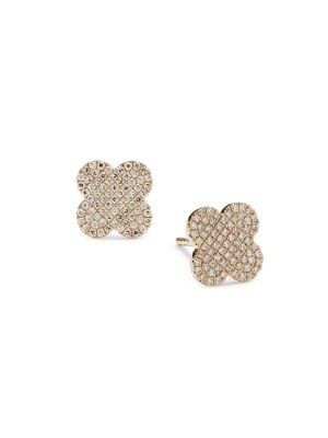 Saks Fifth Avenue
 14K Yellow Gold & 0.32 TCW Diamond Stud Earrings