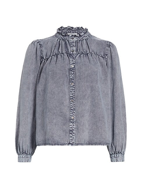 Camille Denim Button-Front Shirt