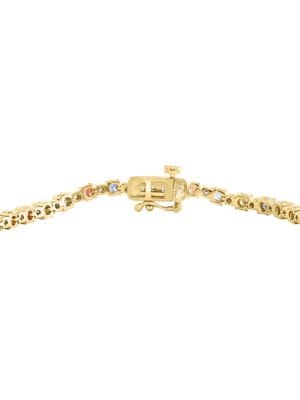 Effy ENY
 14K Goldplated Sterling Silver, Sapphire & Diamond Bracelet