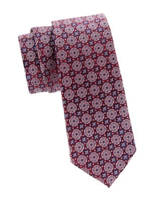 Saks Fifth Avenue
 Medallion Silk Jacquard Tie