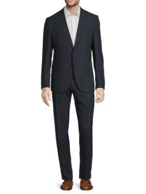 BOSS
 Plaid Virgin Wool Suit