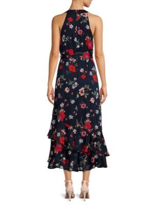 Calvin Klein
 Floral Belted Midi Dress