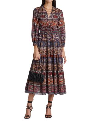 Derek Lam 10 Crosby
 Elsa Tiered Printed Midi Dress