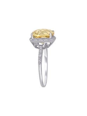 Sonatina
 Sterling Silver, Citrine & Diamond Halo Ring