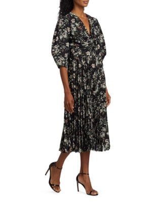 Elie Tahari
 Floral Twist Front Midi Dress