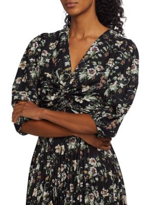 Elie Tahari
 Floral Twist Front Midi Dress