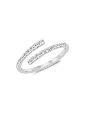 Saks Fifth Avenue
 14K White Gold & 0.25 TCW Diamond Open Band Ring