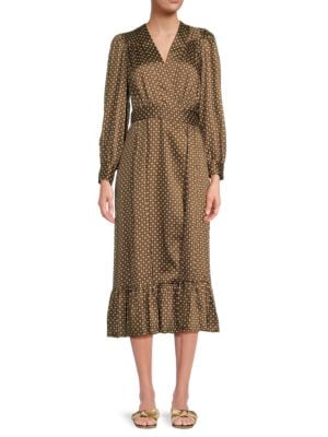 Sandro
 Janine Floral Midi Wrap Dress