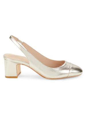 Stuart Weitzman 57MM Milla Block Heel Slingback Pumps