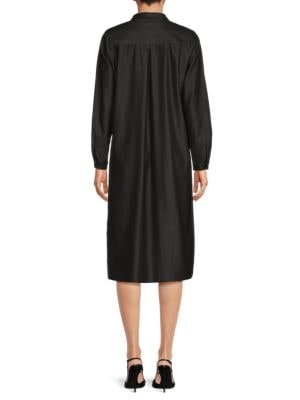 YAL New York
 Solid Midi Shirt Dress