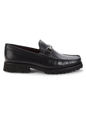 Donald J Pliner
 Leather Bit Loafers