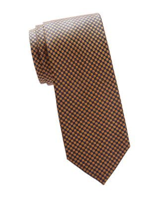 Canali
 Dotted Print Silk Tie