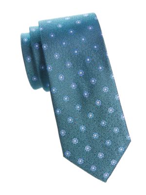 BRUNO PIATTELLI
 Spaced Medallion Silk Tie