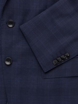 BOSS
 H-Huge Slim Fit Plaid Virgin Wool Suit