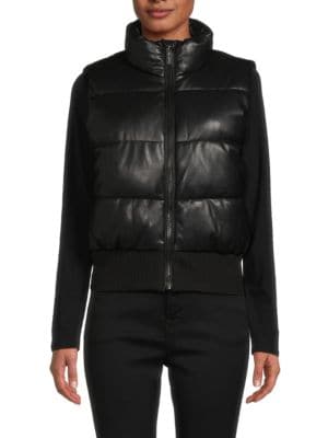 Calvin Klein
 Faux Leather Puffer Vest