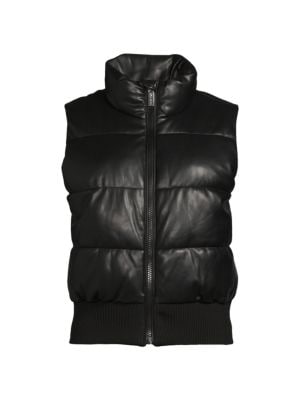 Calvin Klein
 Faux Leather Puffer Vest