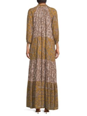 Renee C.
 Paisley Print Tiered Maxi Dress