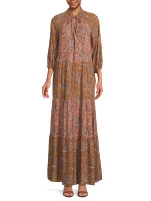 Renee C.
 Paisley Print Tiered Maxi Dress