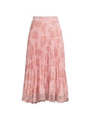 Rachel Parcell
 Accordion Pleat Lace Midi Skirt