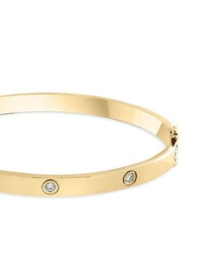 Effy
 Effy Radiant Value 14K Goldplated Sterling Silver & 0.24 TCW Diamond Bangle Bracelet