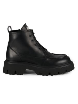 Karl Lagerfeld Paris
                                                                         Log Sole Leather Combat Boots