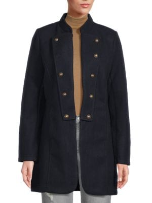 Tommy Hilfiger Mandarin Collar Open Front Jacket