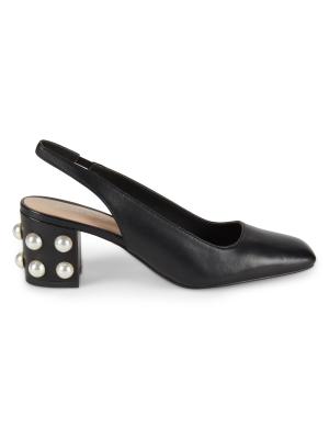 Stuart Weitzman Jte 60MM Leather Slingback Pumps