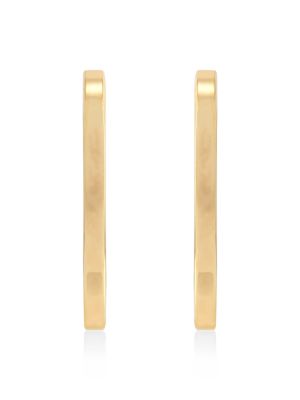 Saks Fifth Avenue 18K Goldplated Sterling Silver Three-Quarter Hoop Earrings