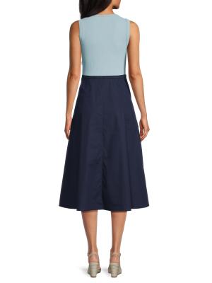 Area Stars Kia Knit-Top Full Skirt Midi-Dress