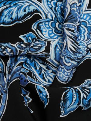 Elie Tahari Floral Pleated Maxi Dress