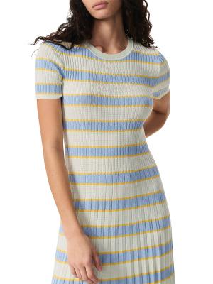 rag & bone Eloise Pleated A-Line Maxi Sweater Dress