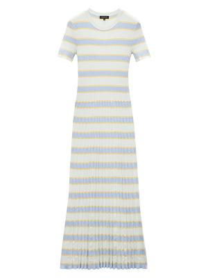 rag & bone Eloise Pleated A-Line Maxi Sweater Dress