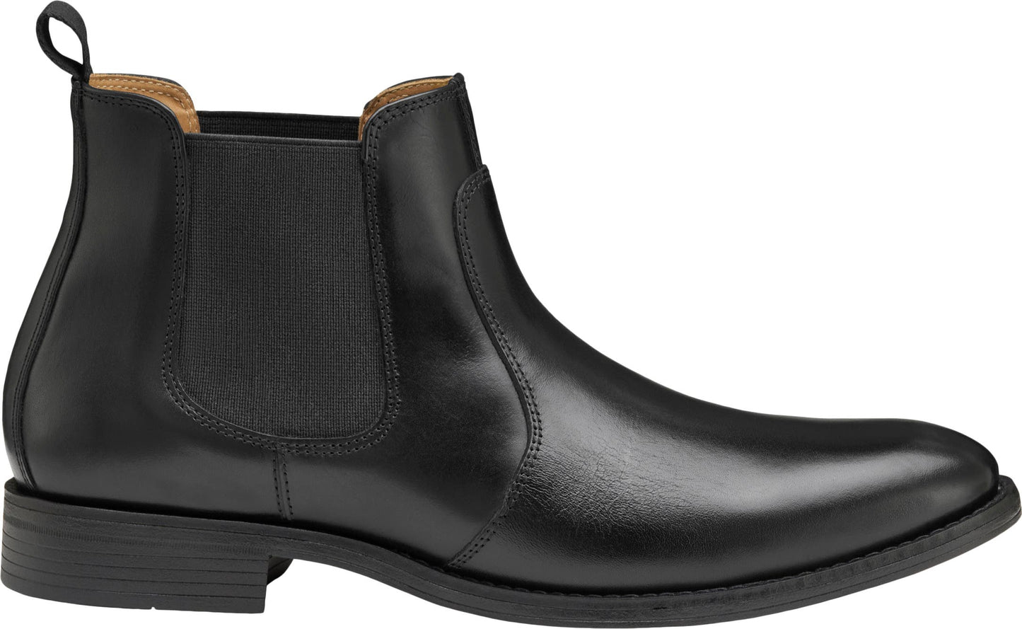 Johnston & Murphy Lewis Chelsea Boot, Alternate, color, BLACK FULL GRAIN