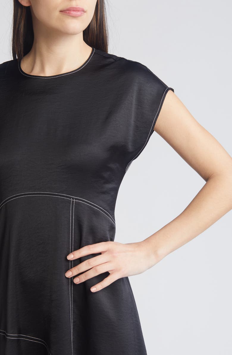 AllSaints Agnes Cap Sleeve Handkerchief Hem Dress