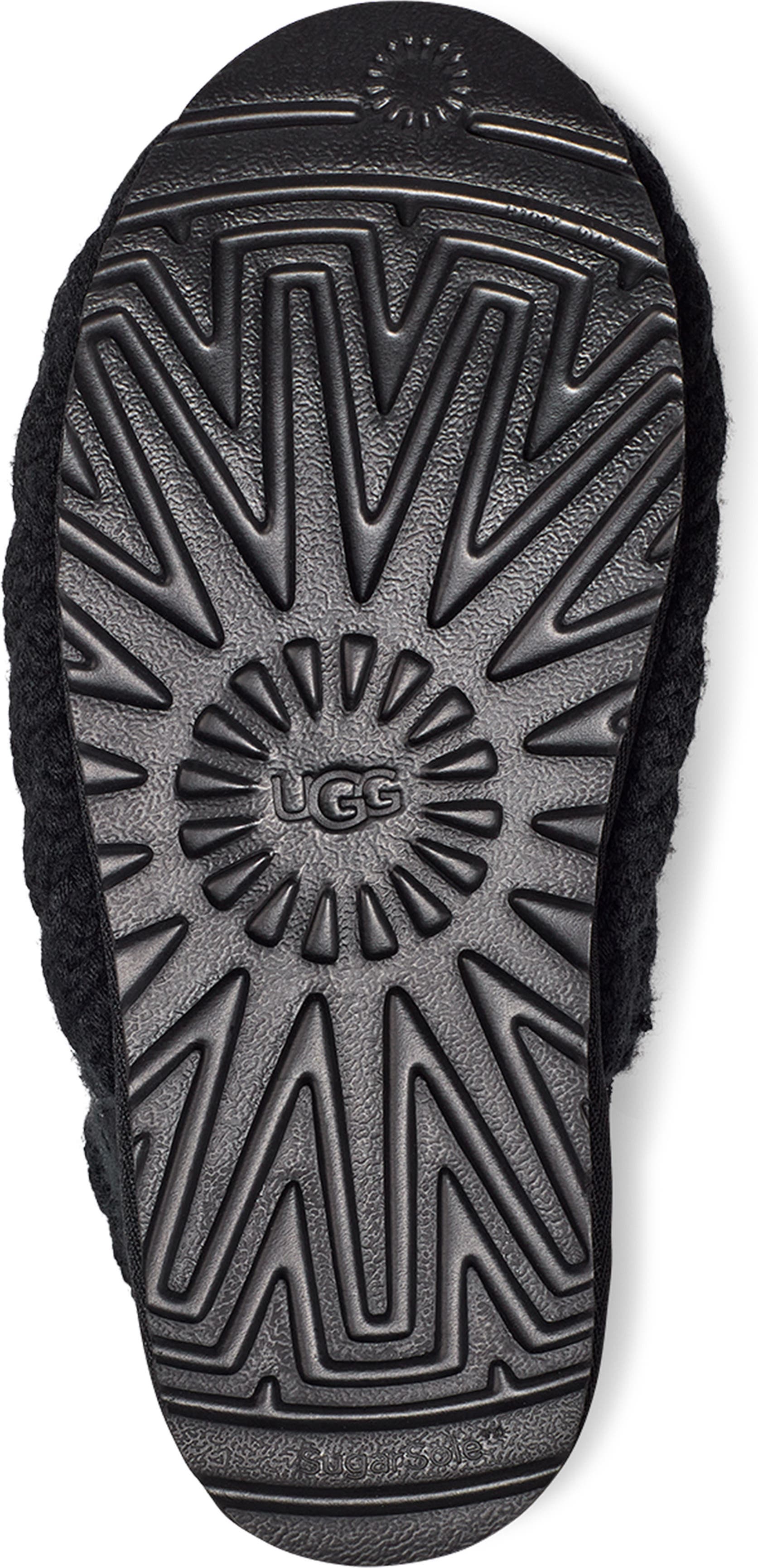 UGG<sup>®</sup> Classic Mini UGGplush<sup>™</sup> Chunky Knit Bootie, Alternate, color, BLACK