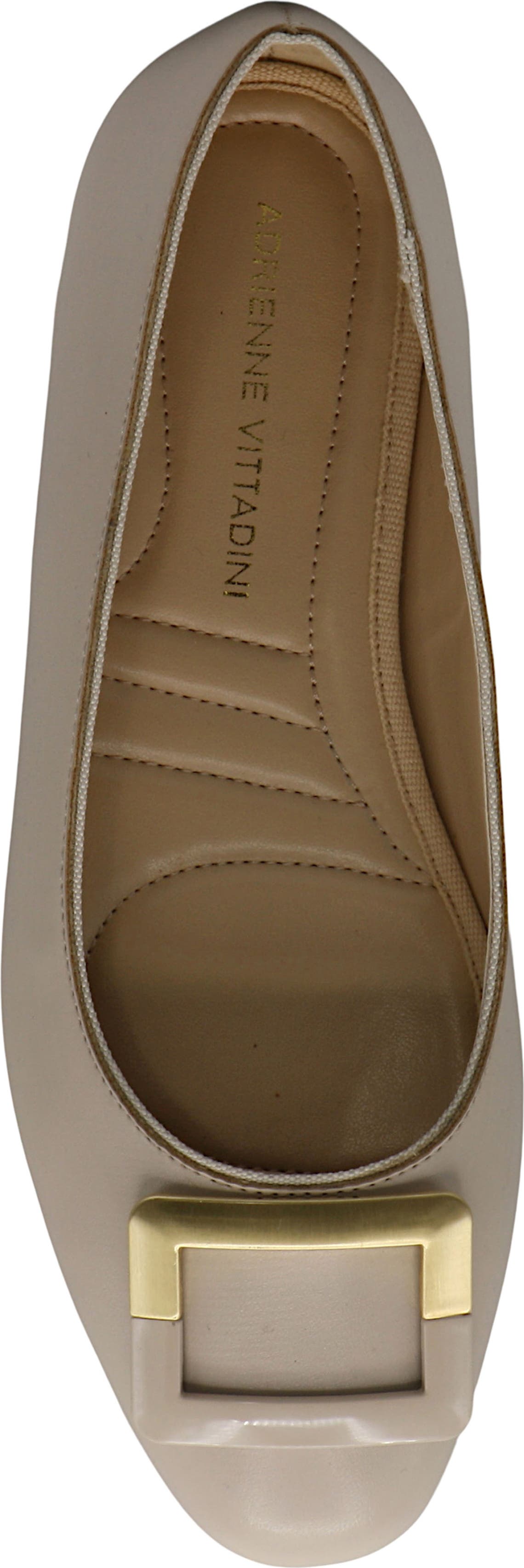 ADRIENNE VITTADINI Jacksi Buckle Ballet Flat, Alternate, color, DOVE